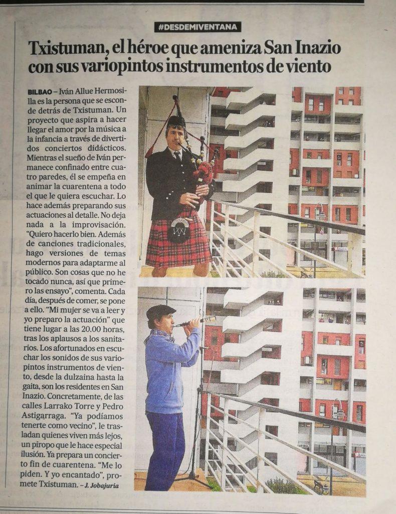 Txistuman en el Deia